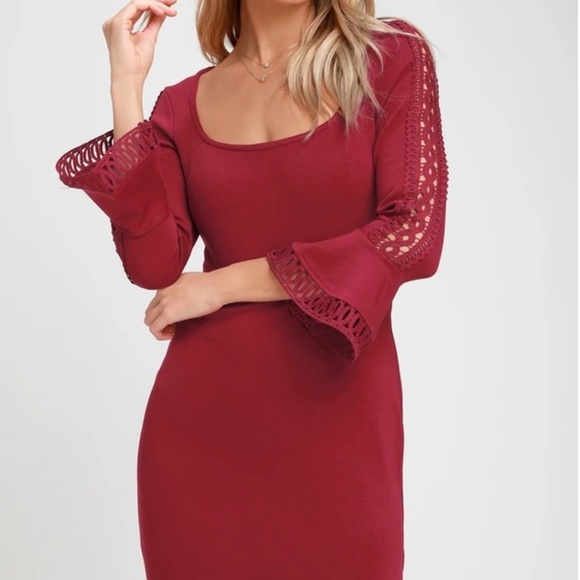 NWT Lulu's Red Mini Dress - Picture 2 of 4